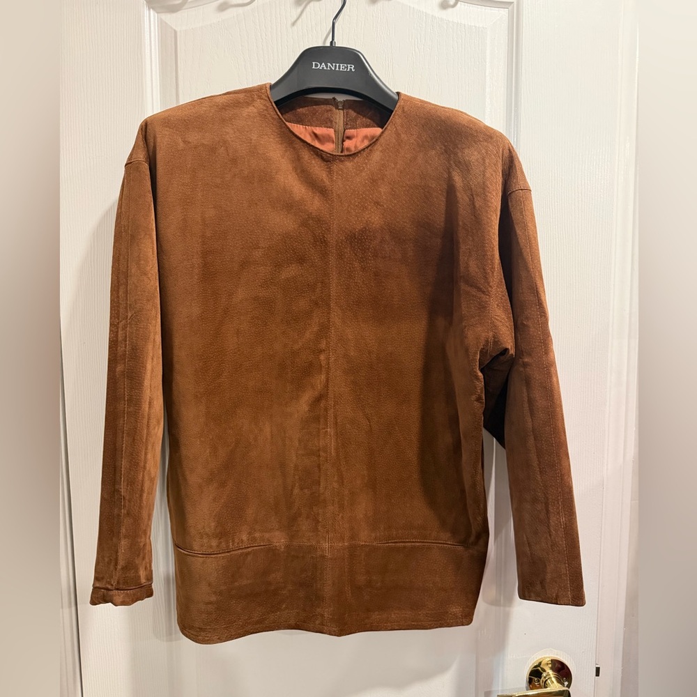 Vintage Saks Fifth Avenue Rust Genuine Suede Long Sleeve